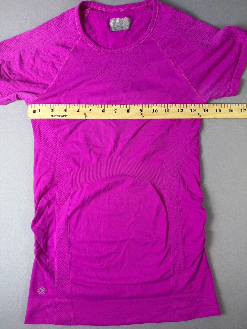 Women’s Short Sleeve Athleta Tee - Bright Fushia / Barbie Pink Size Small - Picture 4 of 7